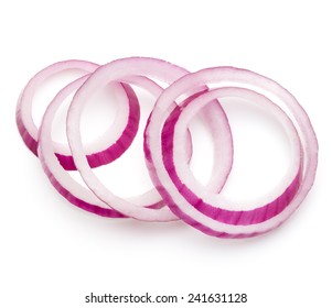 Sliced Red Onion Rings Isolated On Stock Photo Shutterstock