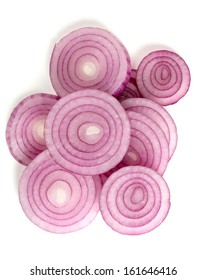 Slices Red Onion Isolated On White Stock Photo Shutterstock