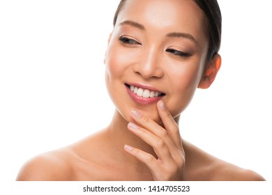 Smiling Nude Asian Girl Perfect Skin Stock Photo 1414705523 Shutterstock