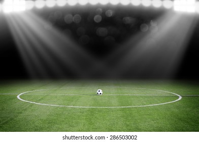 D Rendered Empty Soccer Field Stock Illustration