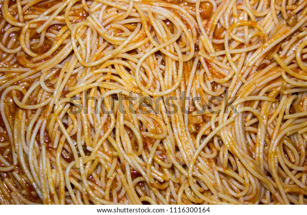 Spaghetti Alla Matriciana Typical Dish Italian Stock Photo