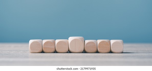 Square Wooden Blocks Lined On Wooden Stock Photo Shutterstock