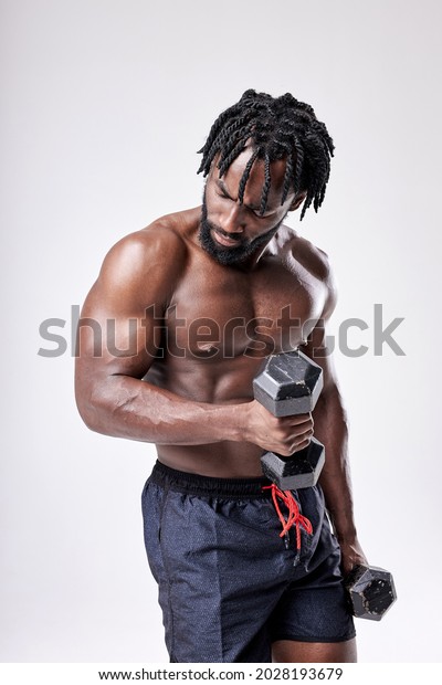 Strong Muscular Black Man Naked Torso Stock Photo 2028193679 Shutterstock