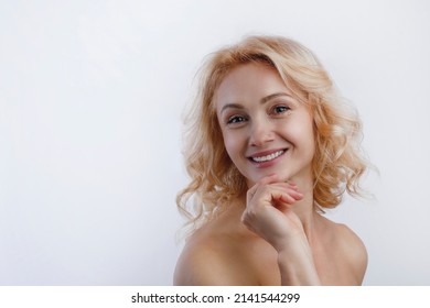 Studio Portrait Sensual Adult Woman Clean Stock Photo