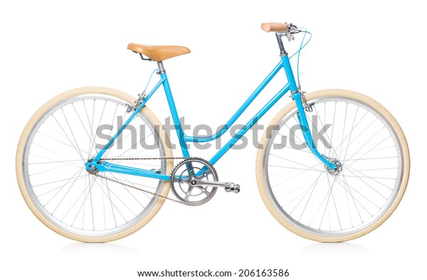 Stylish Womens Blue Bicycle Isolated On Stock Photo Edit Now