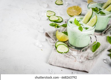 Mint Lemonade Limonana Middle Eastern Frozen Stock Photo