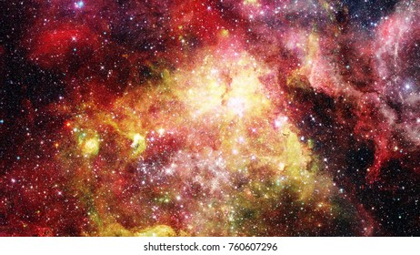 Supernova Explosion Glowing Nebula Background Elements Stock Photo