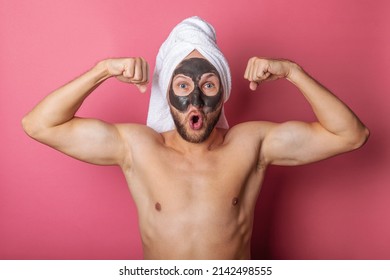 Surprised Naked Man Cosmetic Mask On Stock Photo Shutterstock