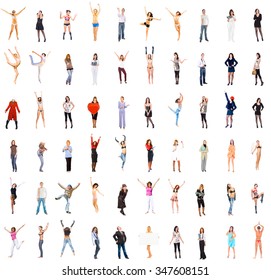 Black Dressed People Forming Human Alphabet Stock Photo 110064908