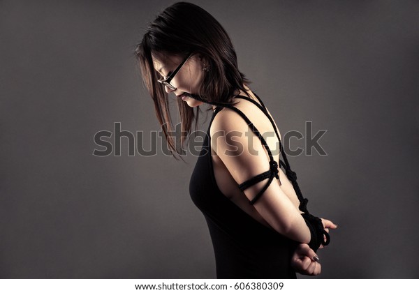 Tied Rope Beautiful Girl Bondage Hand Stock Photo Shutterstock