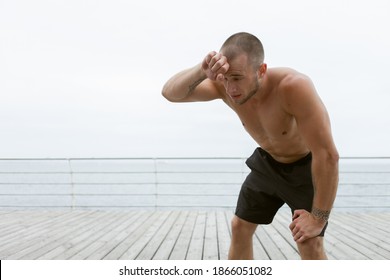 Muscular Male Athlete Naked Torso Doing Stock Photo Edit Now