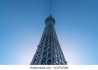 Tokyo Skytree Tower Highest Landmark Japan Stock Photo