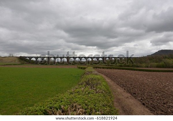 Train Viaduct Congleton Cheshire England Stock Photo