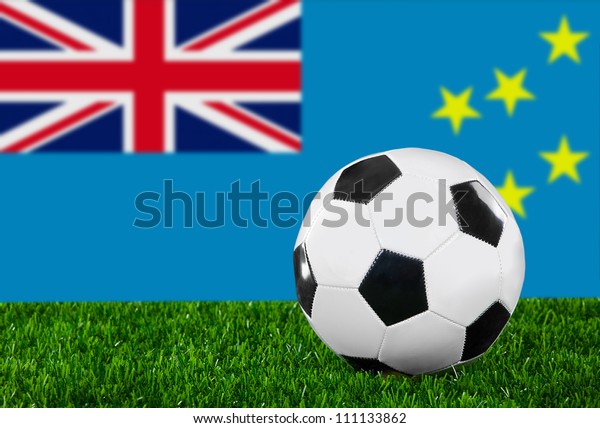 Tuvalu Flag Soccer Ball On Green Stock Photo Shutterstock