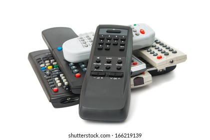 Tv Remote Isolated On White Background Stock Photo 166219139 Shutterstock