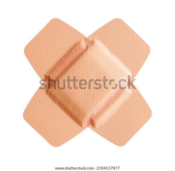 Two Adhesive Bandages Crossed Cut Out Stock Photo Shutterstock