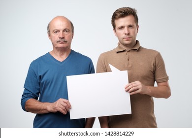 Two Mature Men Father Son Holding Stock Photo Edit Now 1154367901