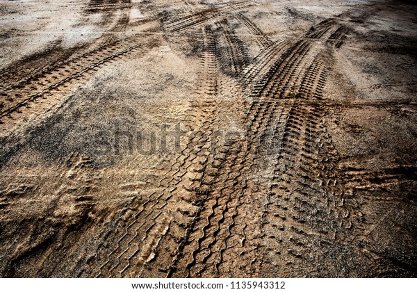 Tyre Track On Dirt Sand Mud Stock Photo Shutterstock