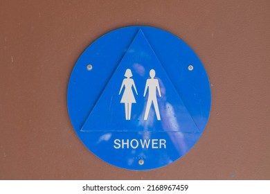 Unisex Shower Sign Campsite Stock Photo Shutterstock