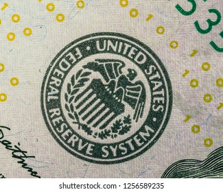 United States Federal Reserve System Symbol Stock Photo