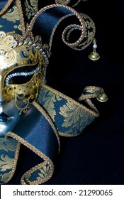 Venetian Mask On Black Background Stock Photo Shutterstock