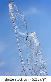 Water Shooting Out Fountain Bright Blue Stock Photo Edit Now 52655794