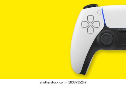 White Next Gen Controller On Yellow Stock Photo Edit Now 1838779633