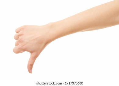 Woman Arm Thumbs Down Hand Gesture Stock Photo Shutterstock