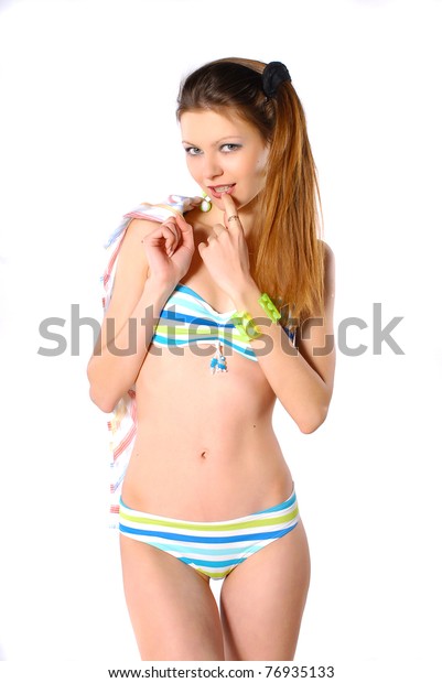 Woman Bikini Pareos Stock Photo Shutterstock