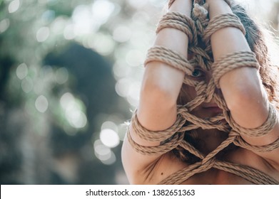 Woman Bound Rope Japanese Technique Shibari Shutterstock