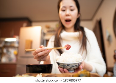 Woman Eating Rice Bowl Stock Photo Shutterstock