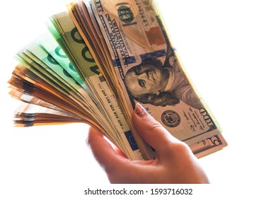 Woman Hand Giving Money Like Bribe Stock Photo 1593716032 Shutterstock