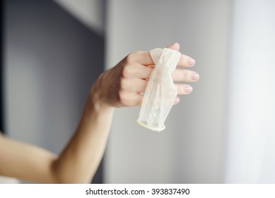 Woman Holding Condom Safe Sex Concept Stock Photo Shutterstock