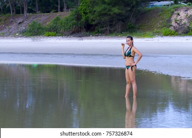 Woman Shape Sexy Pattern Bikini On Stock Photo Shutterstock