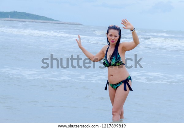 Woman Shape Sexy Symbol Bikini Enjoy Stock Photo 1217899819 Shutterstock