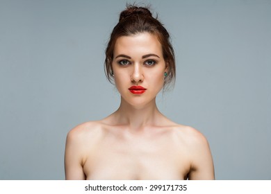 Woman Studio Portrait Half Naked Stock Photo Shutterstock