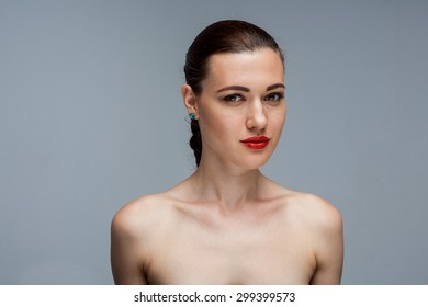 Woman Studio Portrait Half Naked Stock Photo Shutterstock