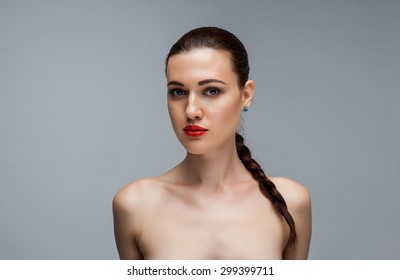 Woman Studio Portrait Half Naked Stock Photo Shutterstock