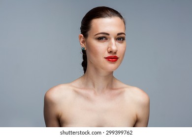 Woman Studio Portrait Half Naked Stock Photo 299399762 Shutterstock