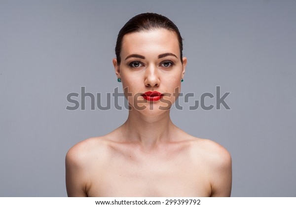 Woman Studio Portrait Half Naked Stock Photo Shutterstock