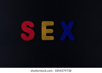 Word Text Sex Written Alphabet Colorful Stock Photo