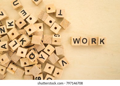 Work Word Written Wooden Cube Stock Photo 797146708 Shutterstock