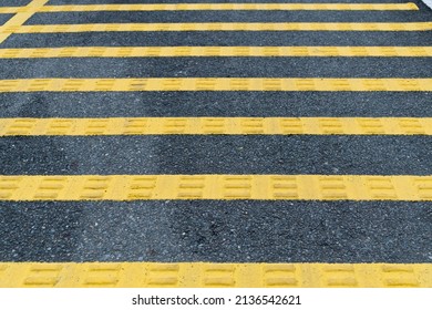 Yellow Speed Bump On Asphalt Road Stock Photo Shutterstock