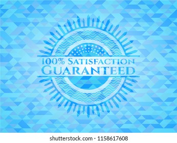 Falling Realistic Sky Blue Mosaic Emblem Stock Vector Royalty Free