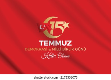 Temmuz Demokrasi Ve Milli Birlik Stock Vector Royalty Free