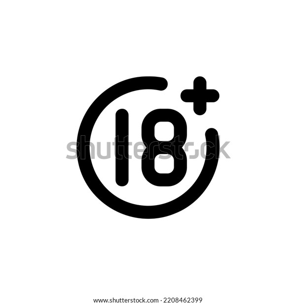 Plus Age Restriction Sign Under Stock Vector Royalty Free