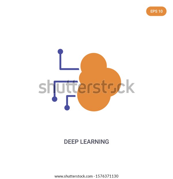 2 Color Deep Learning Concept Vector Vector De Stock Libre De