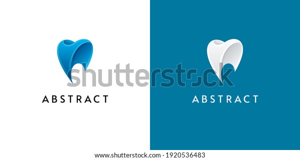 3d Dental Logo Designs Abstract Tooth Stock Vector Royalty Free