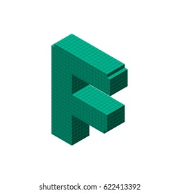 3d Pixelated Capital Letter J Isolated Stock Vector Royalty Free