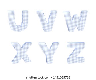 D Pixelated Capital Letter Setisolated On Stock Vector Royalty Free